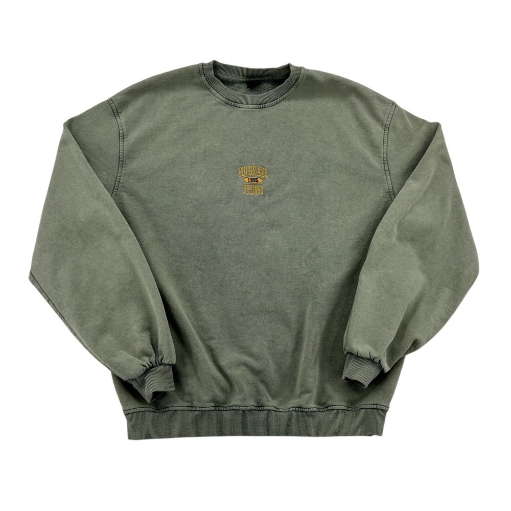 Urban Outfitters Sweatshirt Women M Green Excellent Colorado Springs 1995